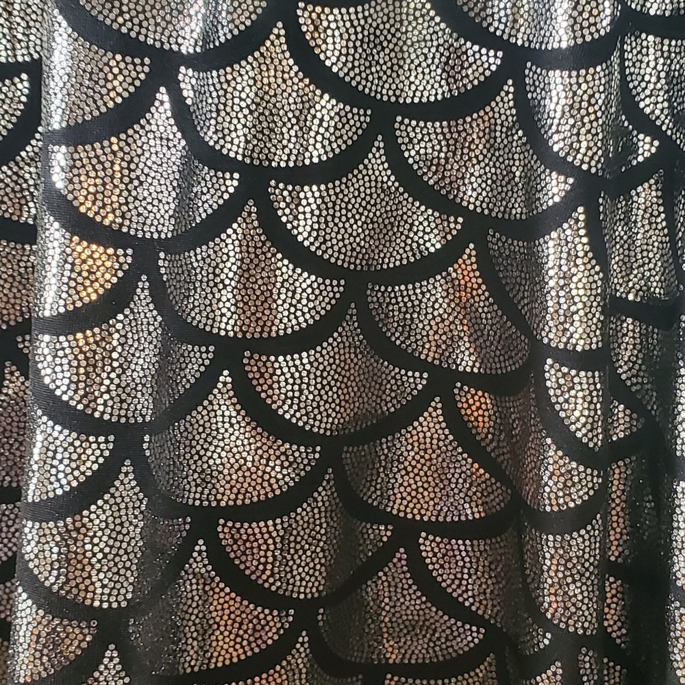 Elegant Black and Silver Mermaid Skirt L - Picture 5 of 11